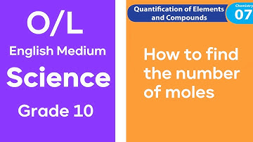 Quantification of Elements  and Compounds - O/L English Medium Science - Grade 10 - Lesson 07 - P 2