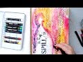 Collage gluing with Gesso???-- Easy Art Journal Page with Dina Wakley Products