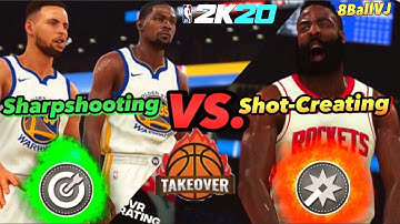NBA 2K20 SHARPSHOOTER TAKEOVER vs  SHOT-CREATING TAKEOVER!