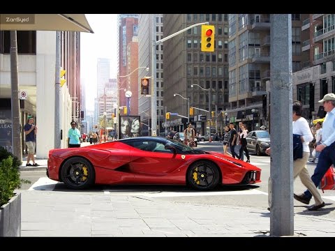 Rosso Fuoco LaFerrari on the road in Toronto!!
