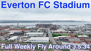 NEW Everton FC Stadium at Bramley Moore Dock. A Full FlyAround!