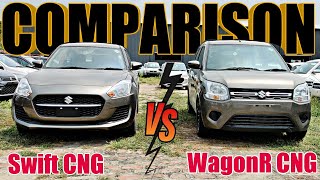 New Swift CNG and Wagon R CNG Conversion Review|New WagonR Vxi CNG and Swift Vxi CNG Comparison