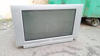 My Dream!!!  Philips Matchline 32pw8887/12  Very Rare CRT Tv!  Huge Subwoofer inside and 3 speakers!