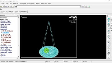 STRUCTURAL ANALYSIS ON BEAM AND VOLUME COMBINATION IN APDL