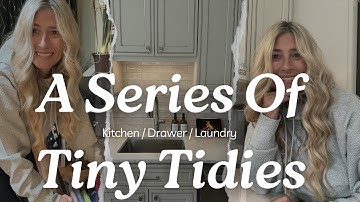 A Series Of Tiny Tidies:  Kitchen Wipe Down / PJ Drawer Declutter / Laundry Folding Chat