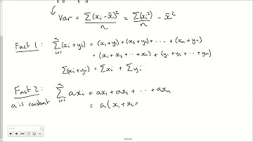 Year 2 Statistics -  Optional Proof of Variance Formulas