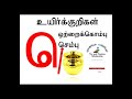 உயிர்க்குறிகள் தமிழ் மொழி - தரம் 1,2,3,4,5