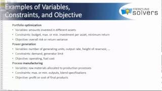 Famous Optimization Model Components Overview Wealth