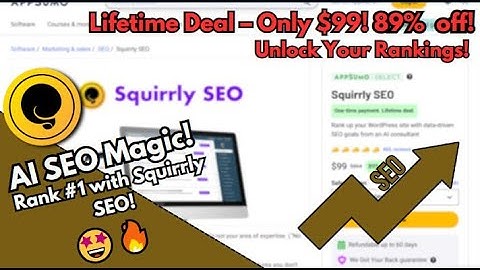 AI SEO with Squirrly: 89% Off Lifetime Access – $99 Deal! | SaaS Finder
