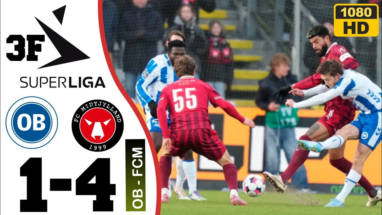 Odense Boldklub Vs FC Midtjylland 1-4 3F Superliga Highlights | Odense Midtjylland