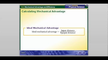 14.3 - Mechanical Advantage and Efficiency