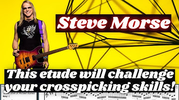 Steve Morse - This etude will challenge your crosspicking skills! (w/TABS)