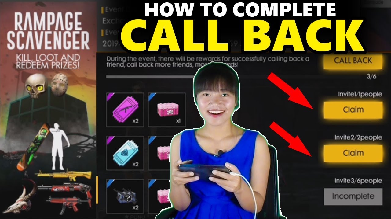 Free Fire CALL BACK Event is BACK! - Rampage Scavenger ...