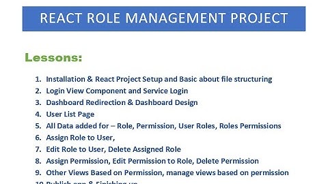 #2 React Role Management Project Bangla Day 2 - User Login System Using React
