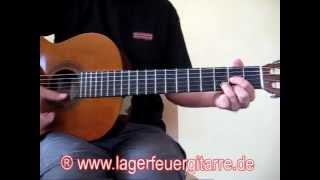 Die Lagerfeuer-Gitarre (Gitarre lernen ohne Noten) chords