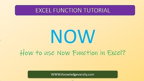 Time functions in Excel - Part I (NOW, HOUR, MINITUE, SECOND functions)