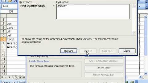 Excel 2003 Tutorial Error Checking XP & 2003 Microsoft Training Lesson 18.5