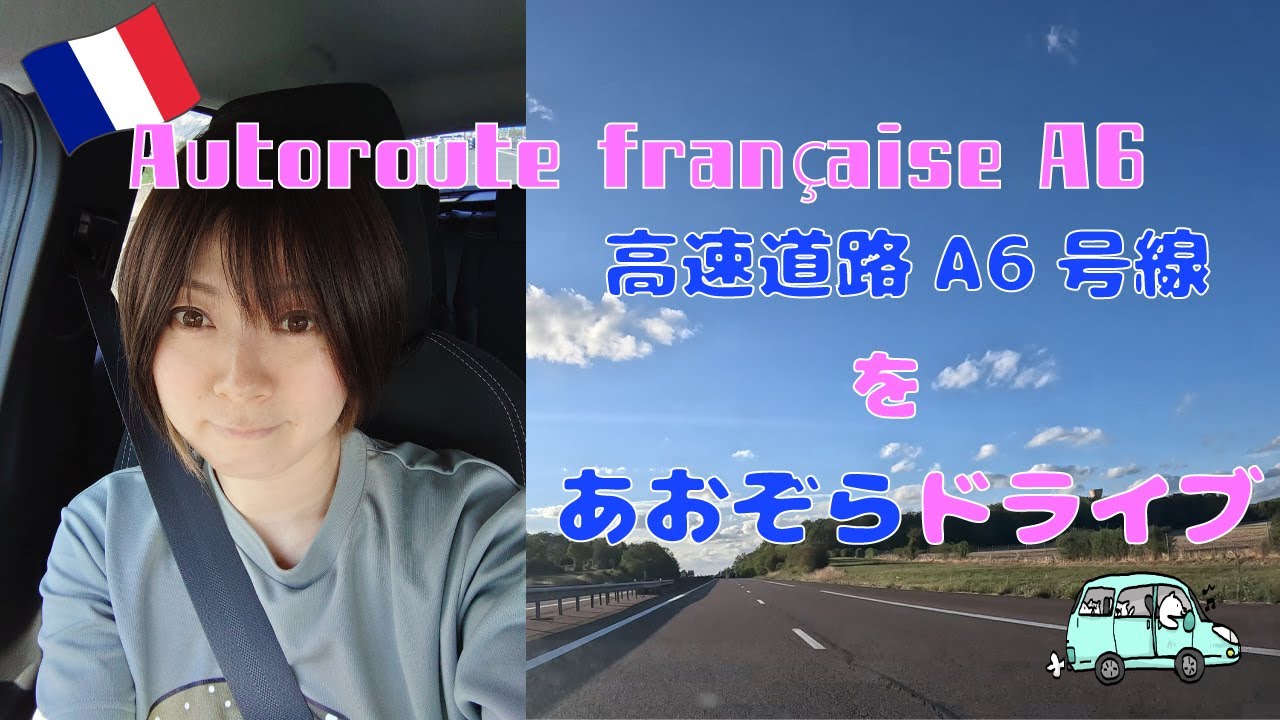パリ南東部からソーヌ川谷のリヨンを結ぶ高速道路「Autoroute française A6(高速道路A6号線)」を青空ドライブ🚗 YouTube