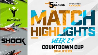 Houston @OutlawsOW vs @sanfranciscoshock | Countdown Cup Qualifiers Highlights | Week 21 Day 4