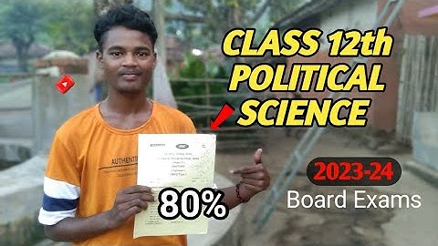 Class 12th Political Science | 40 Most Important MCQ Questions Ncert | Jac Board | 2023-24