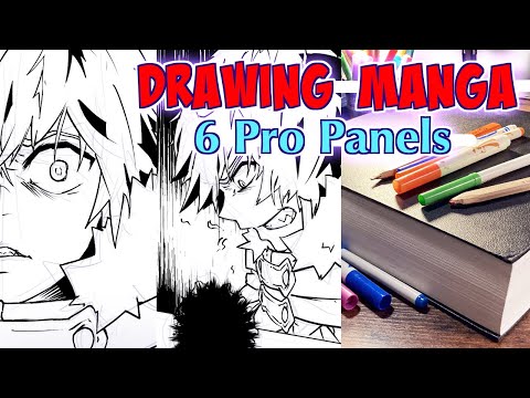 Drawing 6 Pro Manga Panels On Ipad Pro 12.9 - Anime Manga Sketch - YouTube