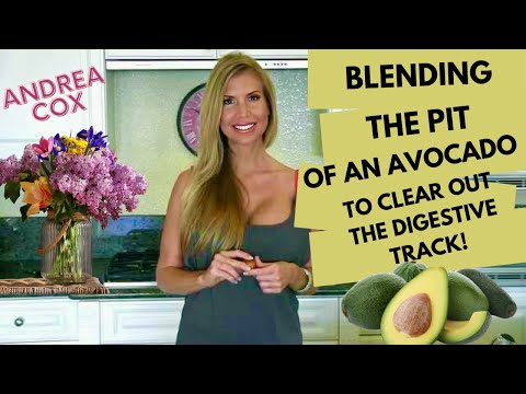 Blending the pit of an avocado to clear out the digestive track!