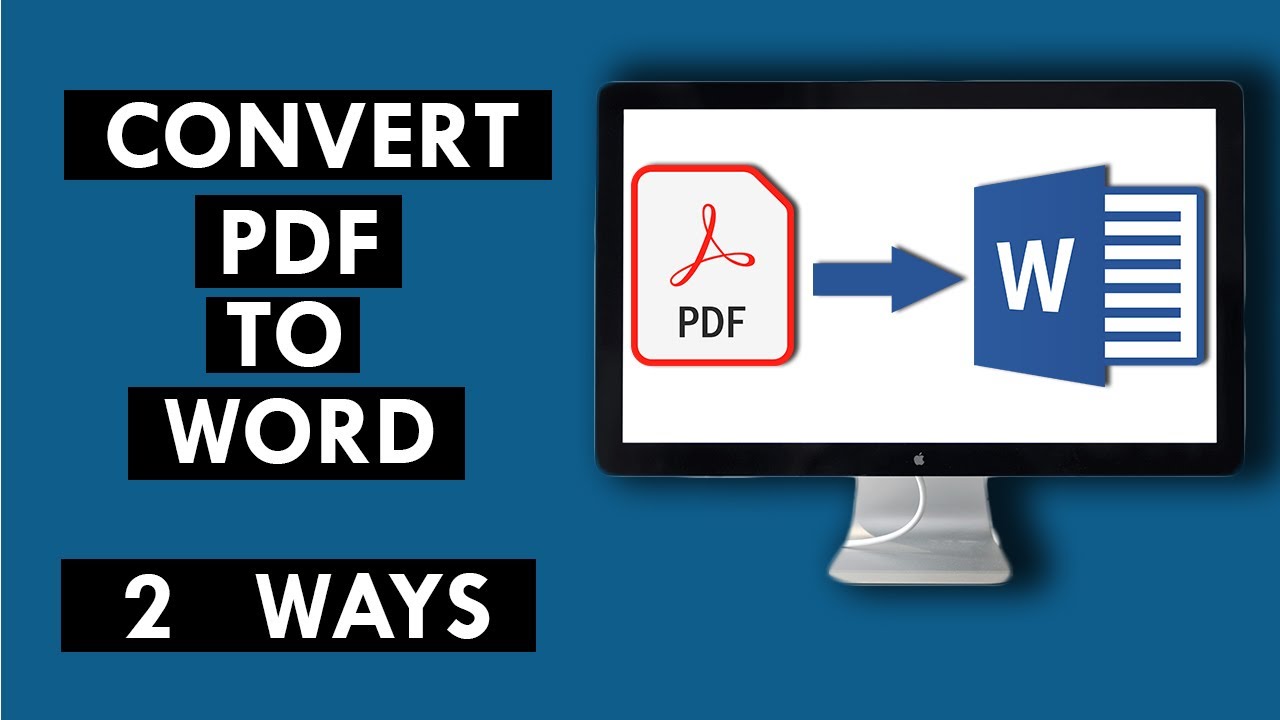 How To Convert PDF To Word. 2 Ways - YouTube
