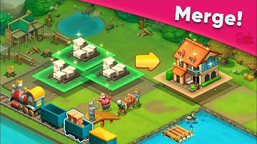 Train Town 3 match merge magic puzzle games level 44 - 53