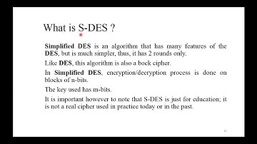 Simplified DES with Example بالعربي