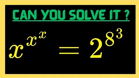 This Exponential Equation Has a Secret Trap |Solving x^x^x = 2^8^3 #maths #exponentialequation