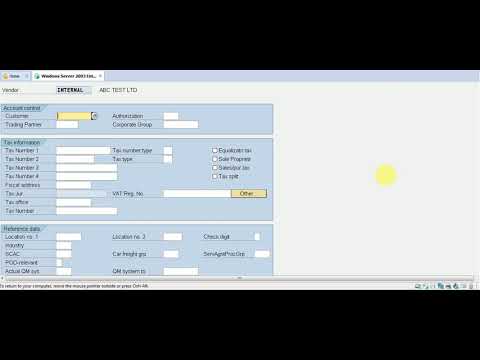 Vendor Master Data