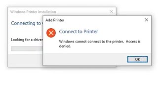 windows cannot connect to the printer. access is denied.