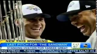 Mariano Rivera Final Yankee Stadium Show As Derek Jeter - Andy Pettitte Say Final Goodbyes