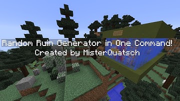 Random Ruins Generator (in One Command) - Minecraft 1.8