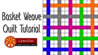 Learn how to make the Basket Weave quilt in this beginner quilting tutorial with Leah Day. http://leahday.com/pages/basket-weave-