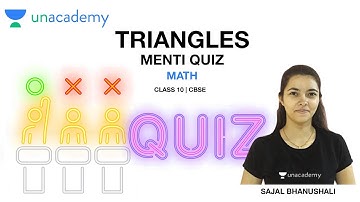 Triangles | Menti Quiz | Math | Class 10 | Sajal Bhanushali Ma