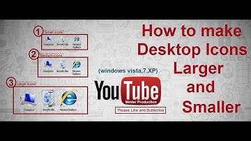 How to make desktop icons larger and smaller (windows vista,7,XP)[ English ]