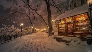 : Dark Melancholic and Sad Piano Music | cozy winter coffee shop at quiet night | Study Music