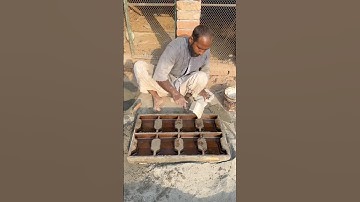 Amazing Technique of Making of Footpath Blocks #shorts #cementprojects #diy #footpathtiles