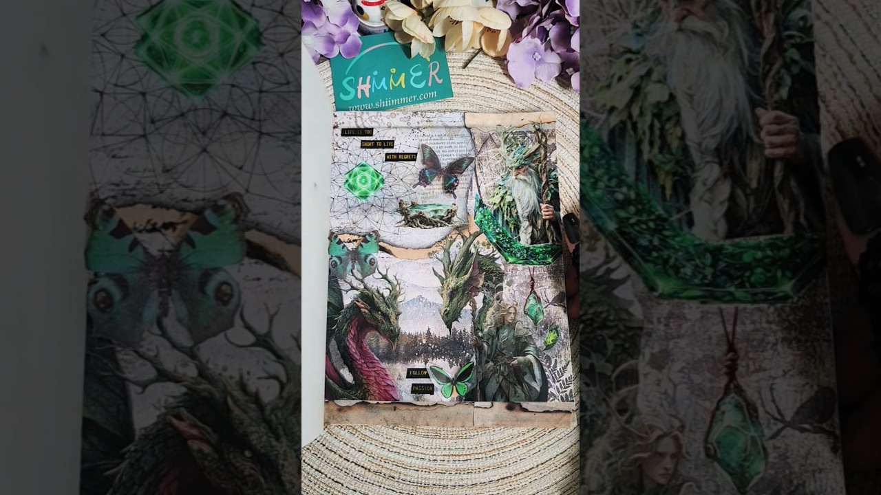 Green Fantasy Dragon | ✨ ASMR Creative Journaling ✨| 