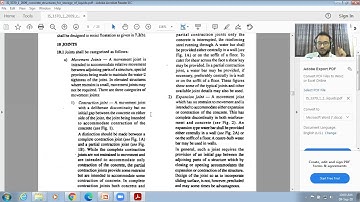 Joints in RCC Water Tank by Prof. Sanket Jain