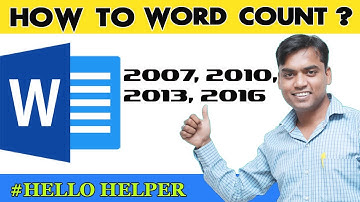 Word Count: How To Word Count in Word - Microsoft Word 2016