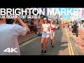 BRIGHTON STREET MARKET CITY WALK TOUR 4K: HOT SUMMER, SHOT ON GOPRO 8 4K VIDEO SAMPLE, UK ROAD TRIP1