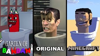 Skibidi Toilet Original VS Minecraft VS Garten of Banban @DaFuqBoom