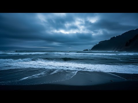 Peaceful Night by the Ocean – Relaxing Beach Waves for Evening Calm & Sweet Sleep