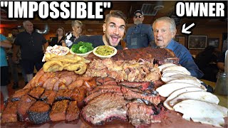 88 YEAR OLD OWNER SAID I'D FAIL THIS NEVER BEATEN TEXAS BBQ CHALLENGE | Joel Hansen Raw & Uncut