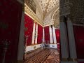 Peter The Great Memorial Hall (Small Throne Room) in The Winter Palace (Hermitage). St Petersburg