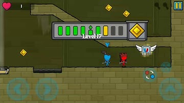 Red And Blue Stickman : Animation Parkour Level 17 Gameplay Walkthrough.