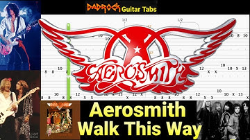 Walk This Way - Aerosmith - Guitar + Bass TABS Lesson (Rewind)
