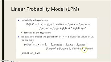 Econometrics -- 计量经济学  Binary Dependent Variable and Heteroskedasticity 二元因变量和异方差